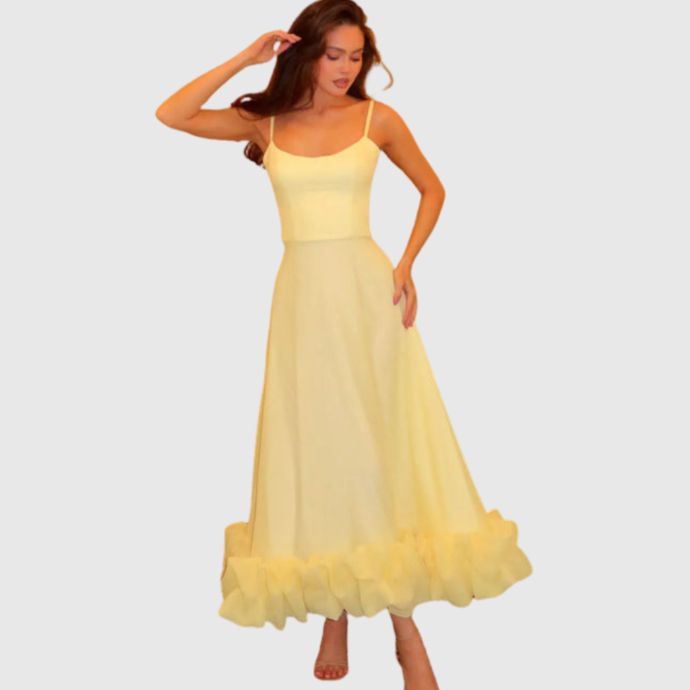 Heather | Women's Sleeveless Twirl Midi Prom Dress