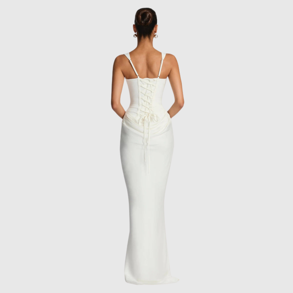 Alina | Women's Sleeveless Bodycon Corset Maxi Wedding Guest Dress