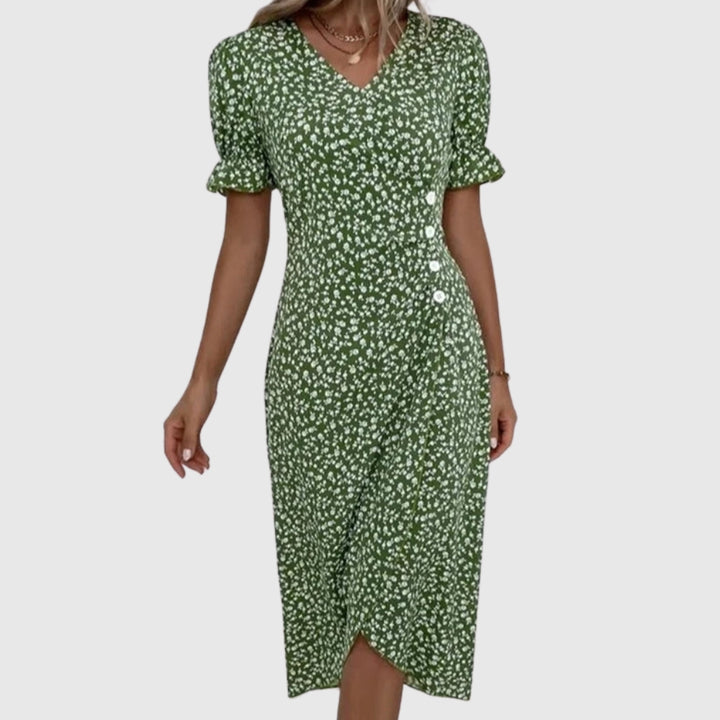 Charlene™ | Fresh Bloom V-Neck Dress