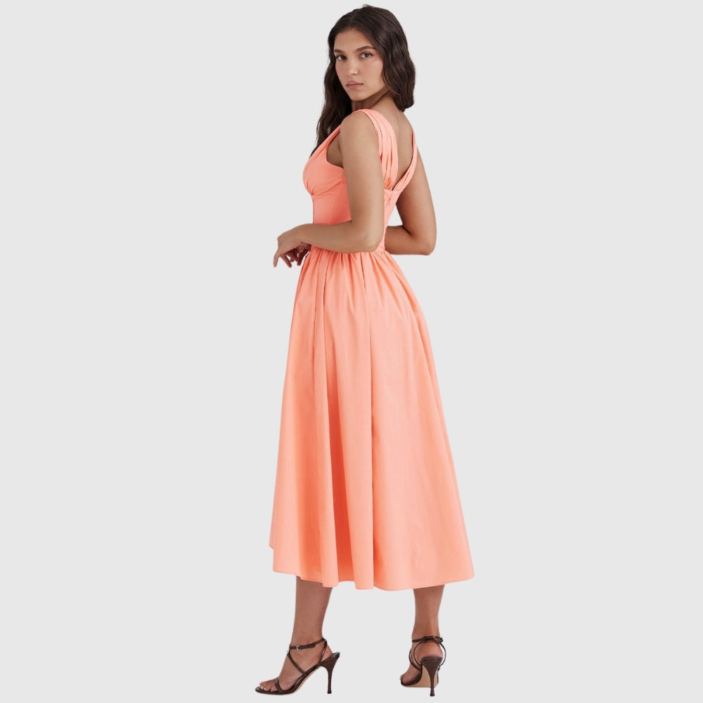 Michelle | Women's Floral Sleeveless Midi Spring Dress