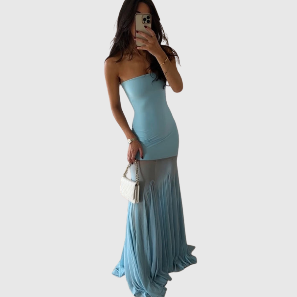 Melody | Women's Strapless Maxi Wedding Guest Dress