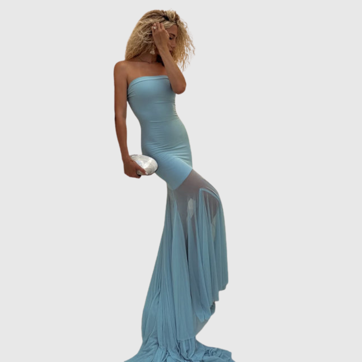 Melody | Women's Strapless Maxi Wedding Guest Dress