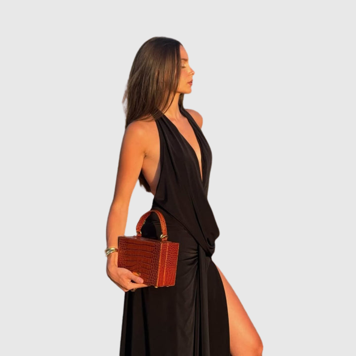 Lilith | Women's Halter Backless Maxi Summer Dress