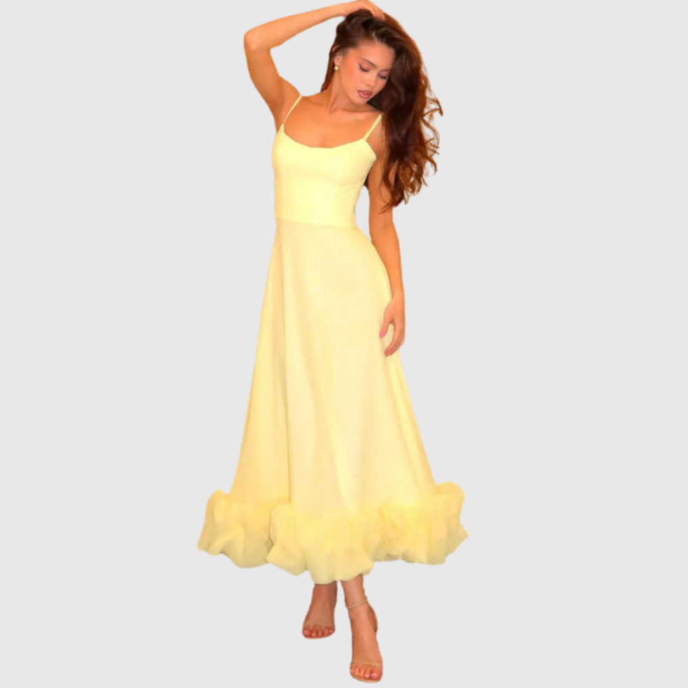 Heather | Women's Sleeveless Twirl Midi Prom Dress