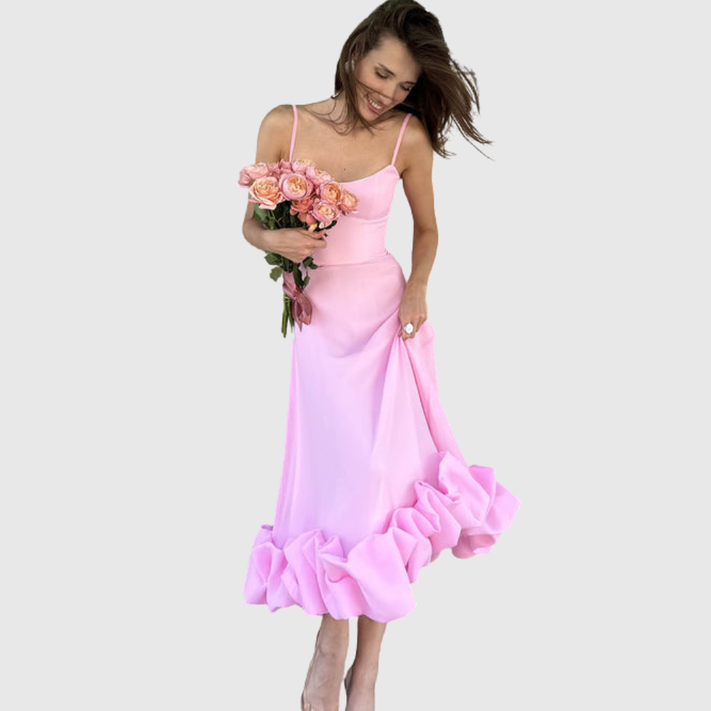 Heather | Women's Sleeveless Twirl Midi Prom Dress