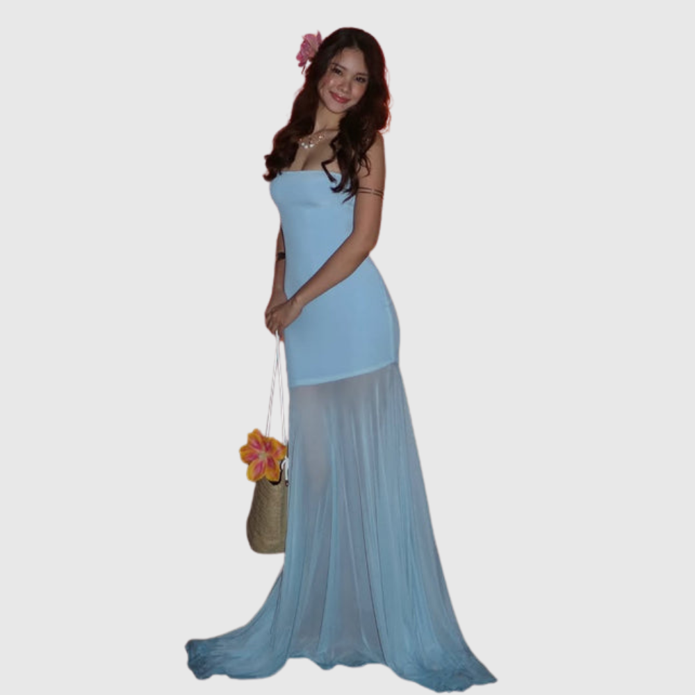 Melody | Women's Strapless Maxi Wedding Guest Dress