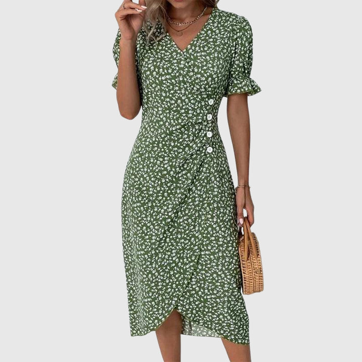 Charlene™ | Fresh Bloom V-Neck Dress