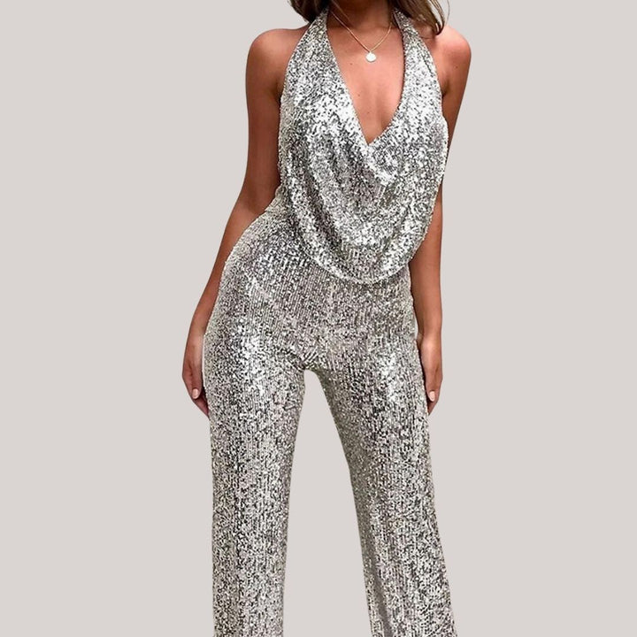 Melody - Sequin Halter Jumpsuit