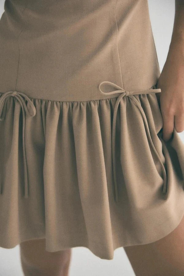 Florence Bow Ruffle Mini Dress