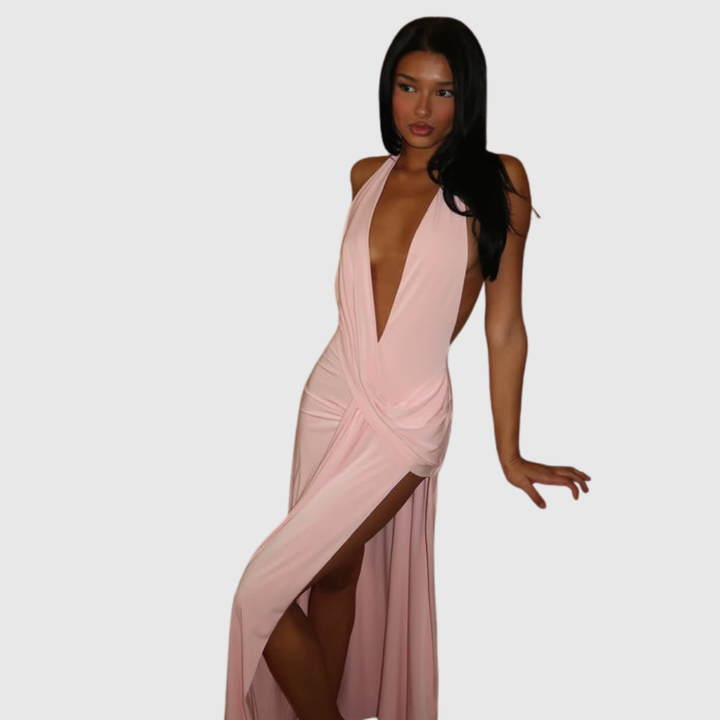 Lilith | Women's Halter Backless Maxi Summer Dress