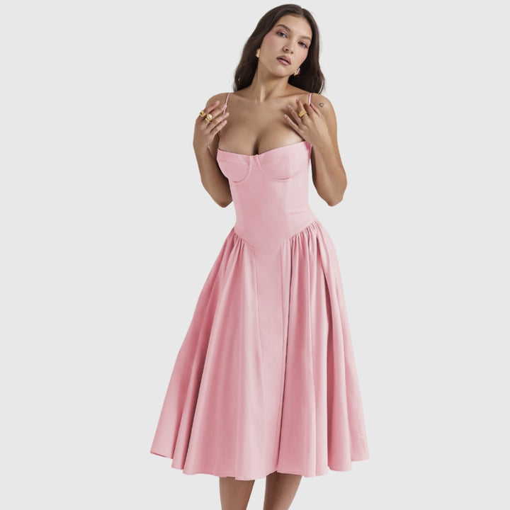 Calliope | Women's Sleeveless Structured Midi Summer Dress