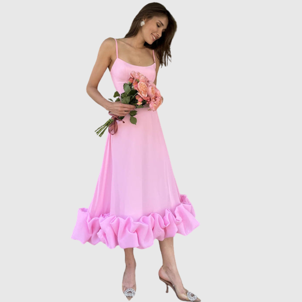 Heather | Women's Sleeveless Twirl Midi Prom Dress