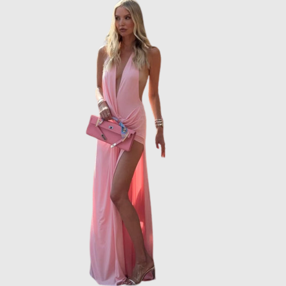 Lilith | Women's Halter Backless Maxi Summer Dress