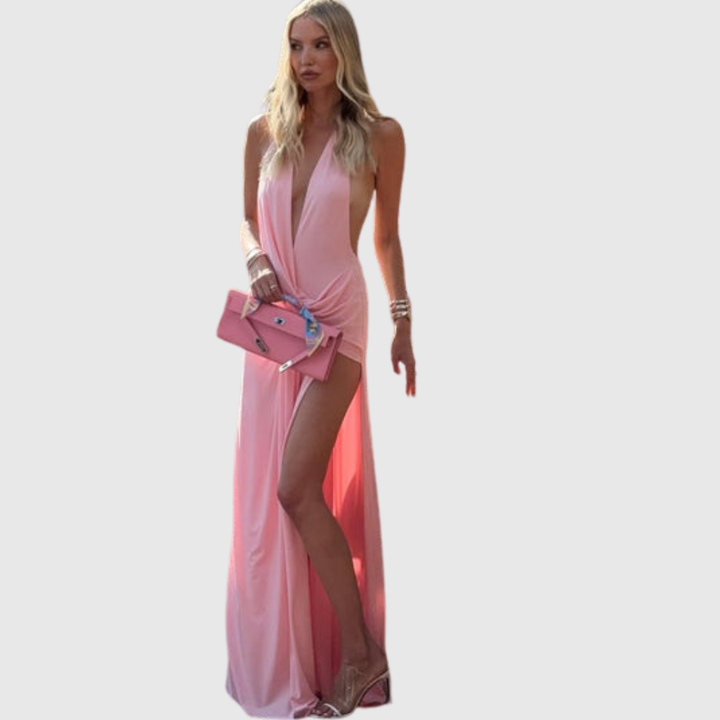 Lilith | Women's Halter Backless Maxi Summer Dress