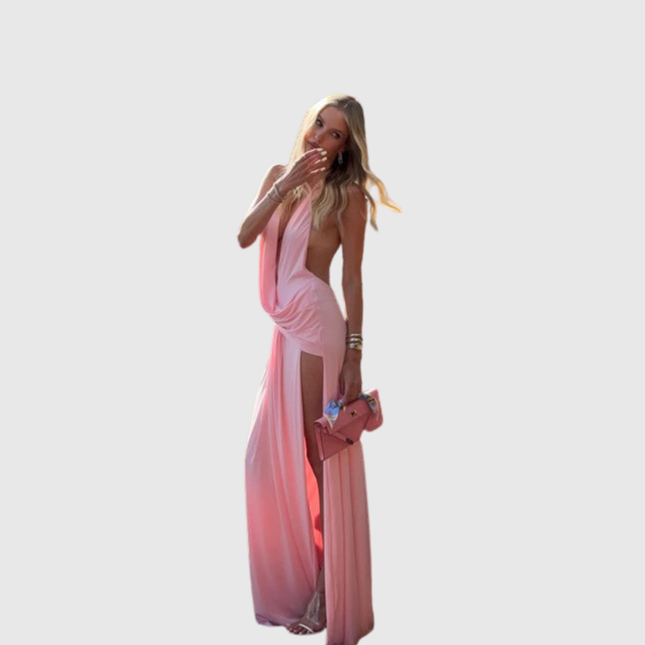Lilith | Women's Halter Backless Maxi Summer Dress