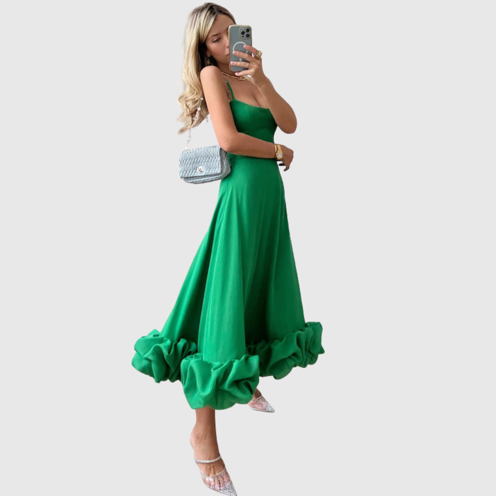 Heather | Women's Sleeveless Twirl Midi Prom Dress