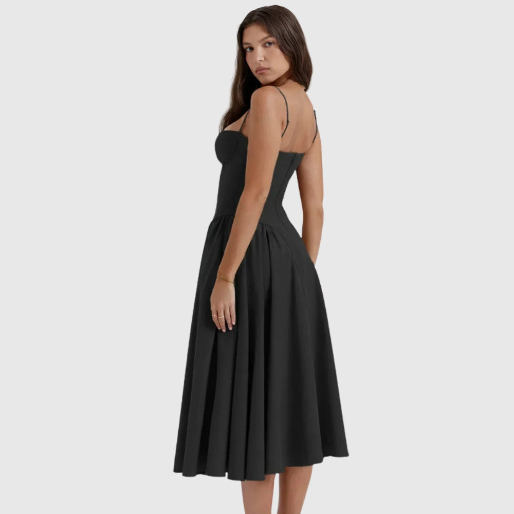 Calliope | Women's Sleeveless Structured Midi Summer Dress