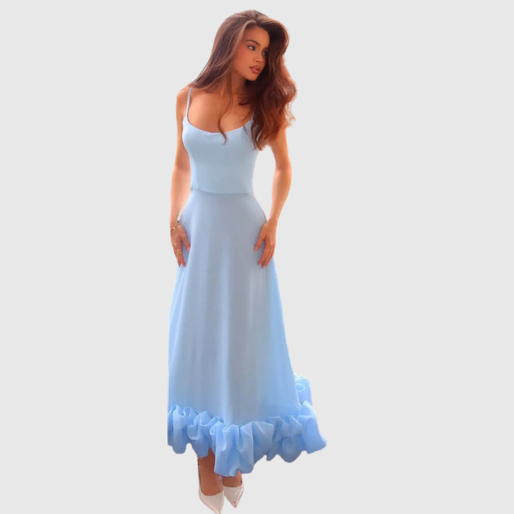 Heather | Women's Sleeveless Twirl Midi Prom Dress