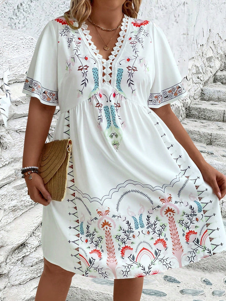 Harper - Plus Size Boho Style Midi Dress