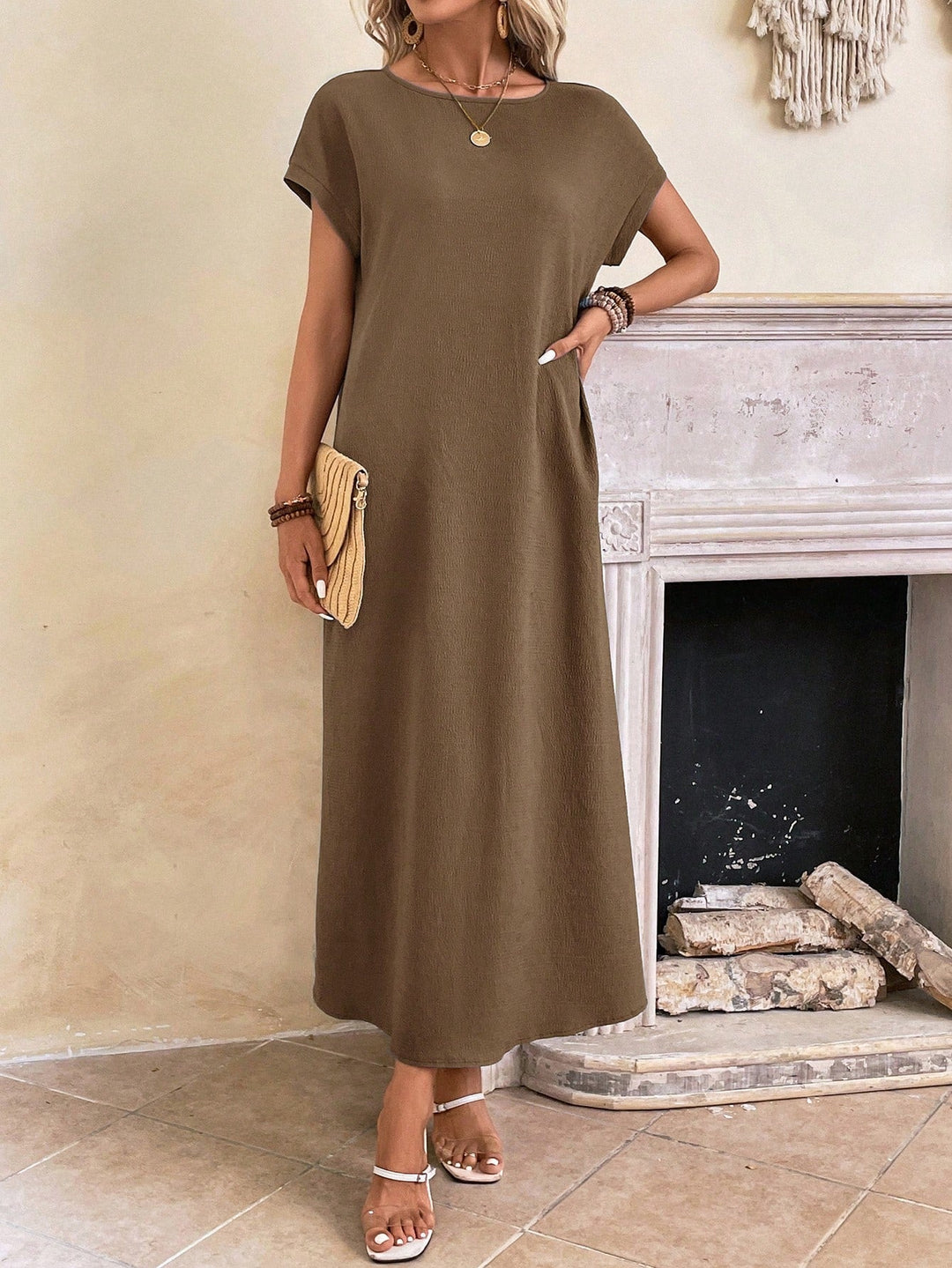 Stella - Casual Batwing Tunic Dress