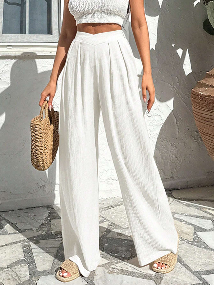 Maya - Wide Pleated Trousers