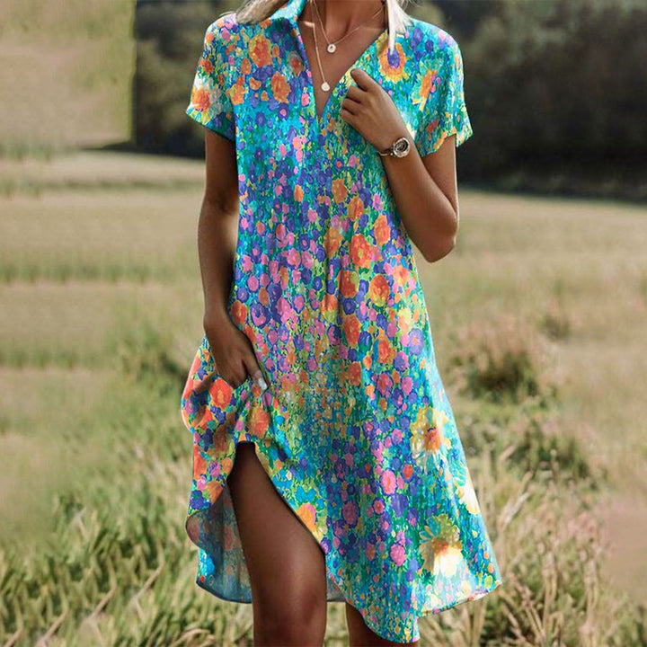 Arya - Floral Midi Summer Dress