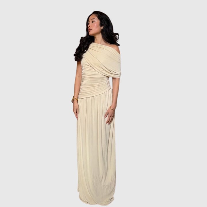 Kayla | Women's Ruched Sheer Bodycon Maxi Wedding Guest Dress