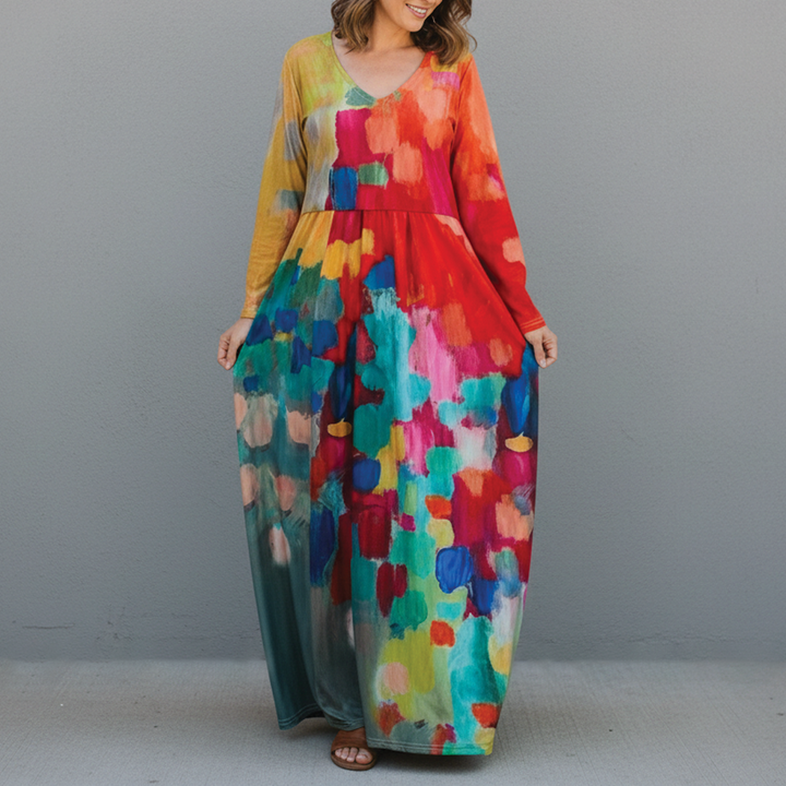 Brenda - V-Neck Midi Dress