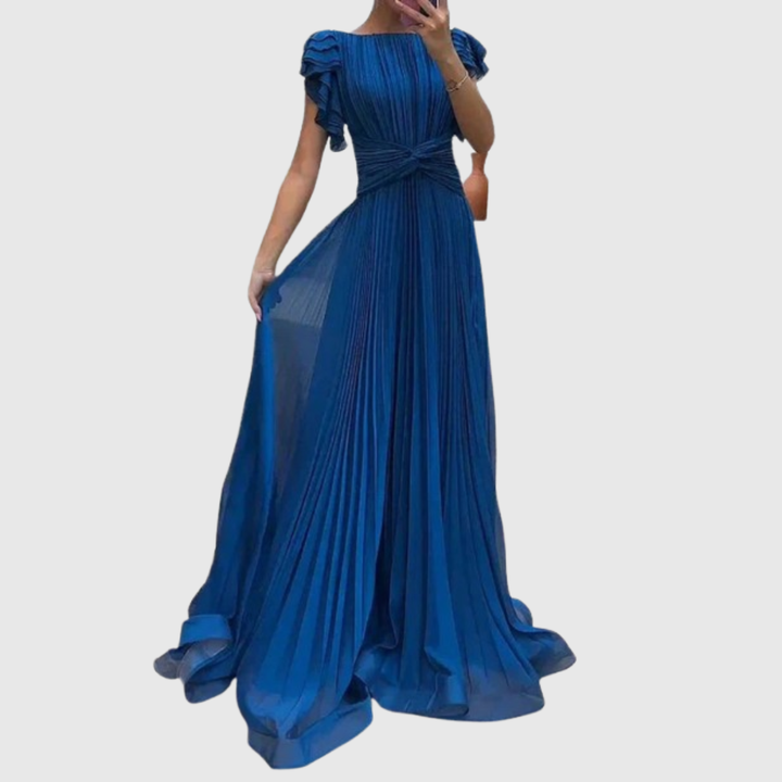 Calista | Women's Pleated Maxi Wedding Guest Dress