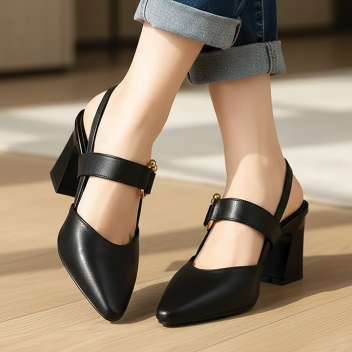 Camila - Slingback Block Pumps