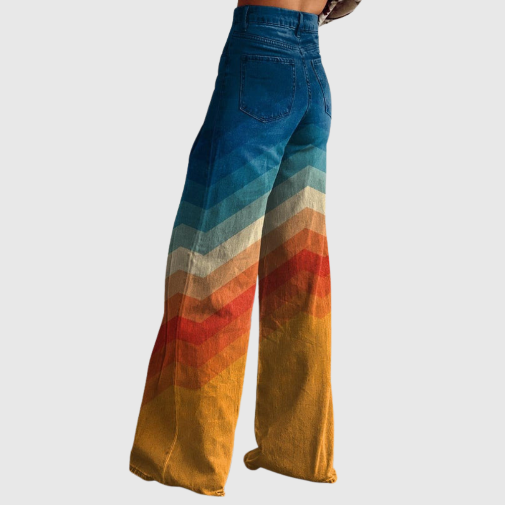 Jodie | Sunset Chevron Wide-Leg pants