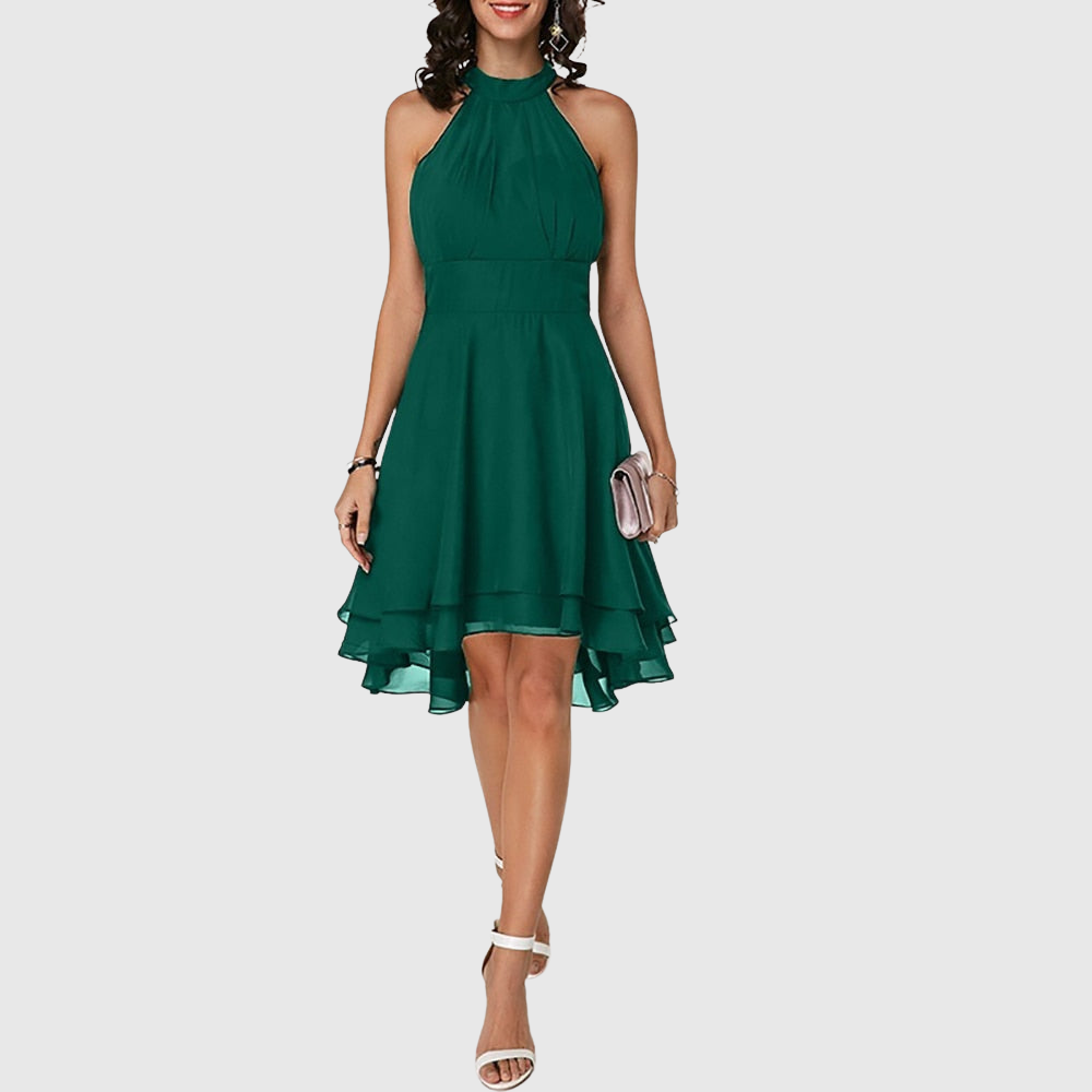 Women’s Halter Cocktail Party Midi Dress