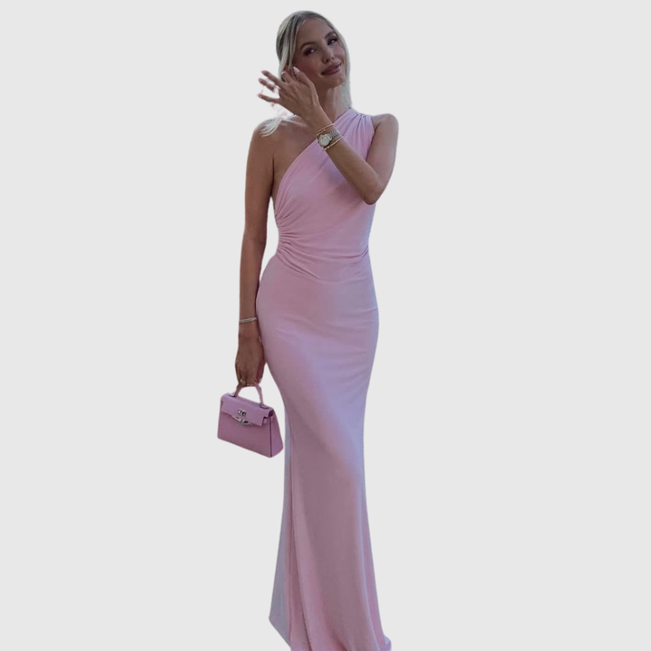 Eliska | Women's Halter Backless Maxi Summer Wedding Guest Dress