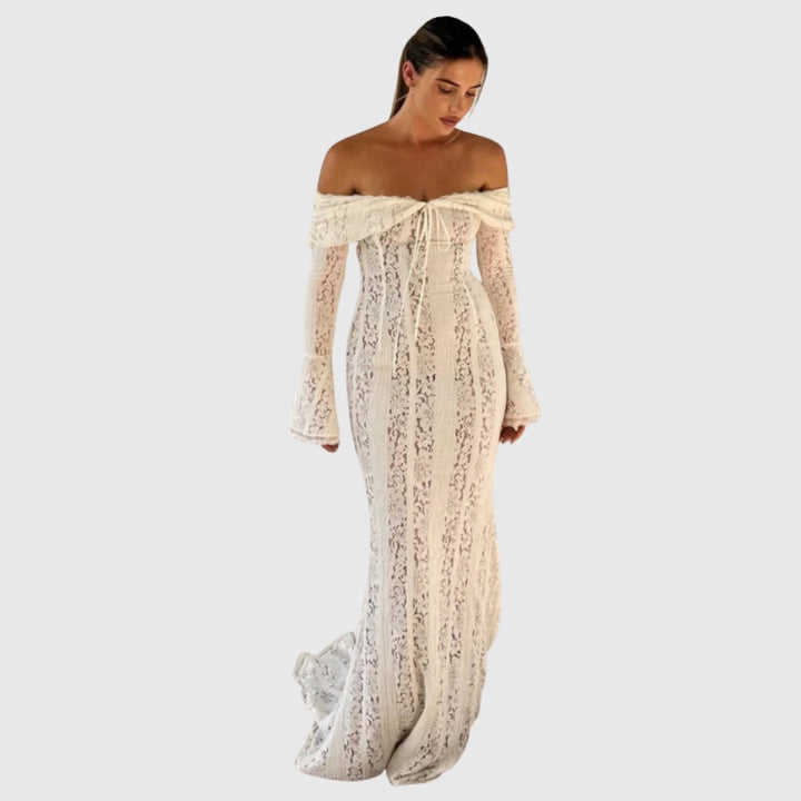Lucy | Women's Lace Off-Shoulder Maxi Summer Dress