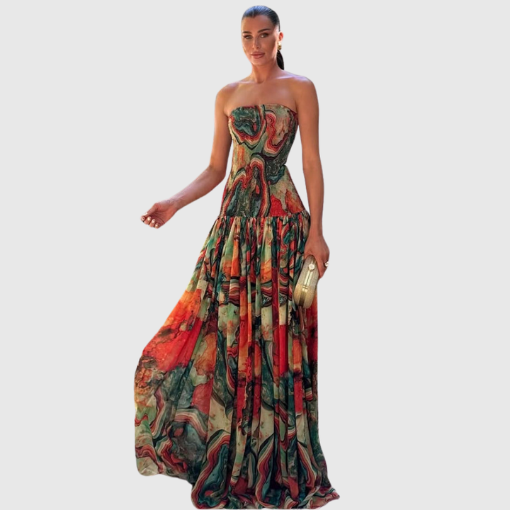 Bellamy | Women's Strapless Maxi Vacation Summer Dress