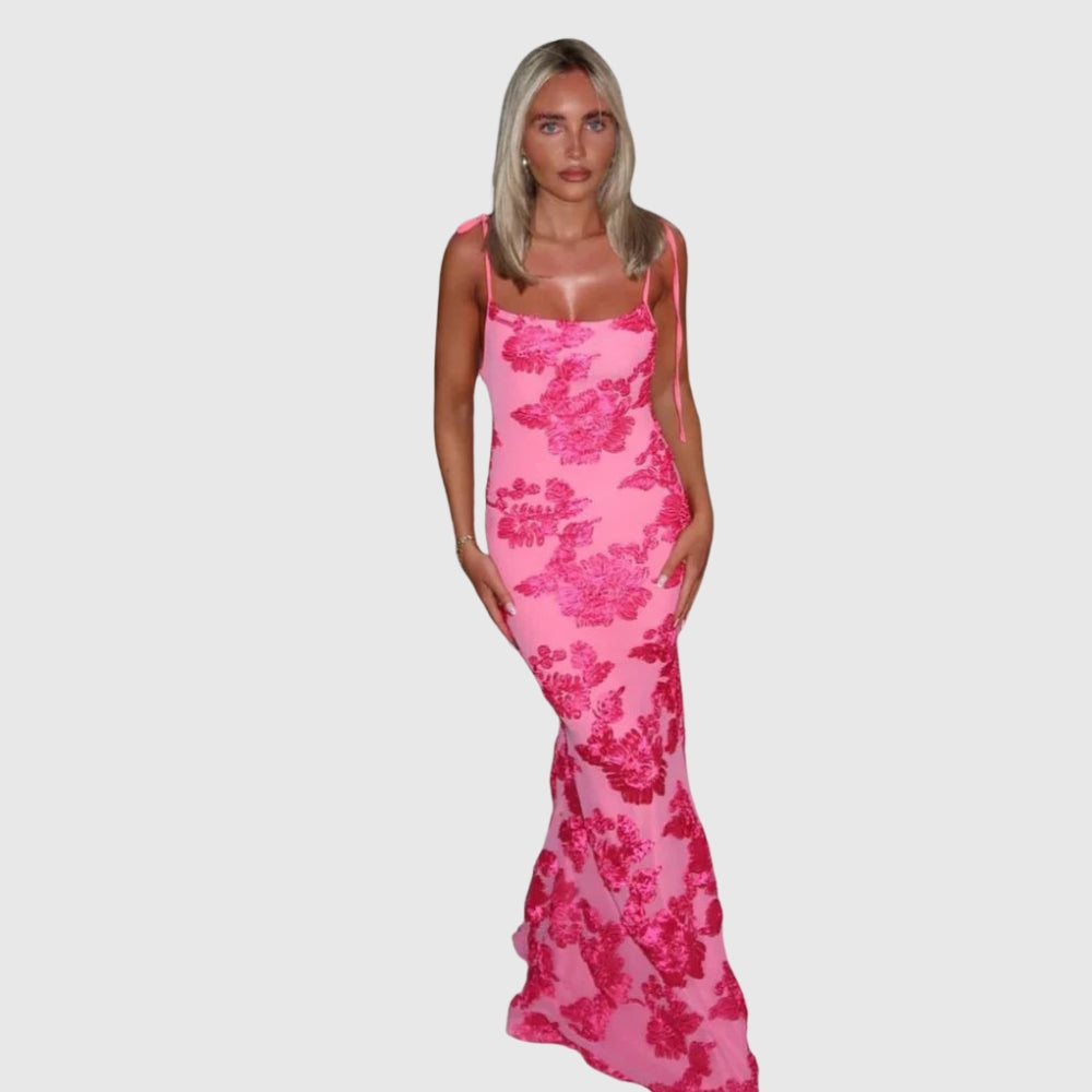 Fiona | Women's Sleeveless Floral BodyCon Maxi Summer Dress