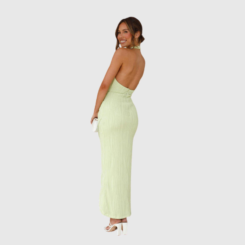 Amayah | Women's Elegant Pleated Maxi Wedding Guest Dress