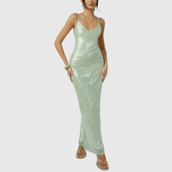 Amaria | Women's Sleeveless Sequin Maxi Summer Vacation Dress