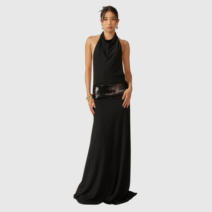 Senna | Women's Maxi Dress with Open Back and Sequin Details