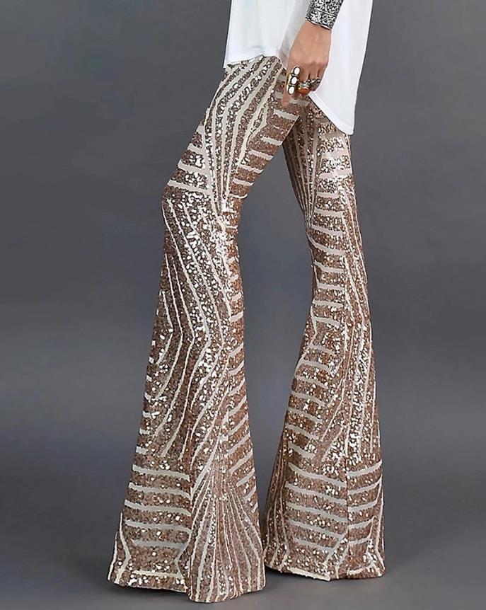 Flared Sequin Pants For Women | Glamour