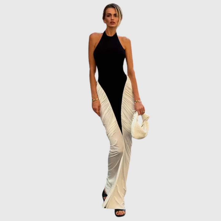 Sloane | Women's Sleeveless Backless Ruched Bodycon Maxi Dress