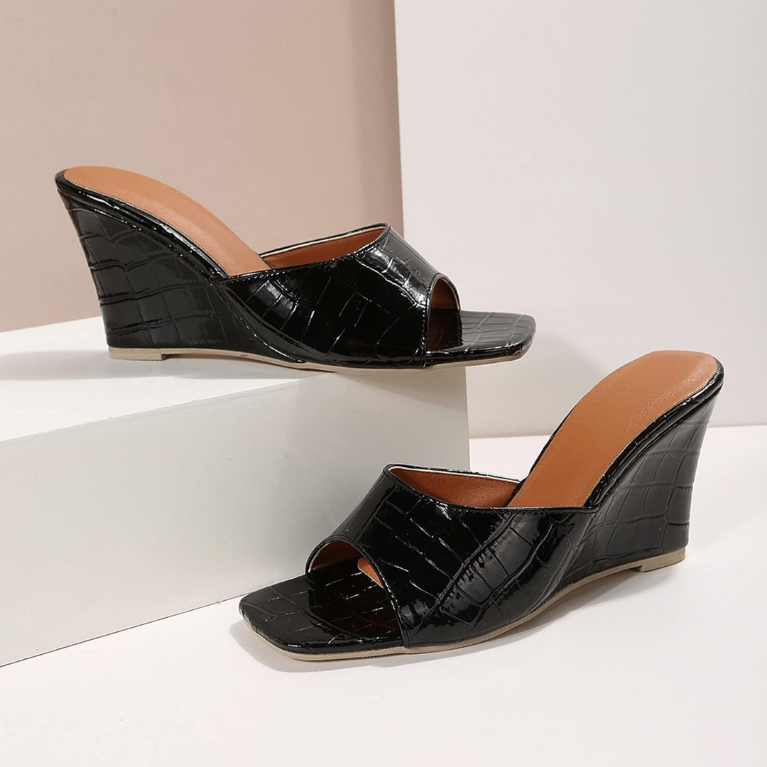 Eden | Women's Leather Wedge Cushioned Shoes
