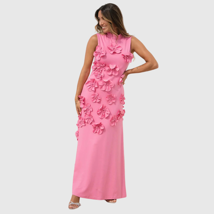 Janelle | Women's Flower Sleeveless Maxi Wedding Guest Dress