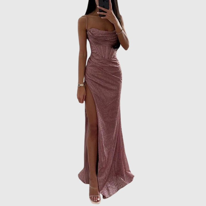 Kaliyah | Women's High Slit Sequin Maxi Prom Dress