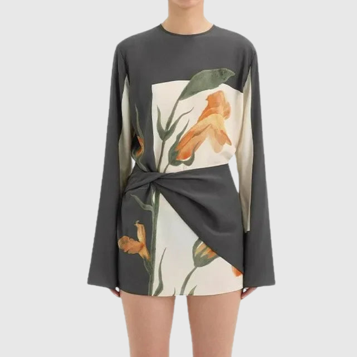Constance Floral Twist Cocktail Mini Dress