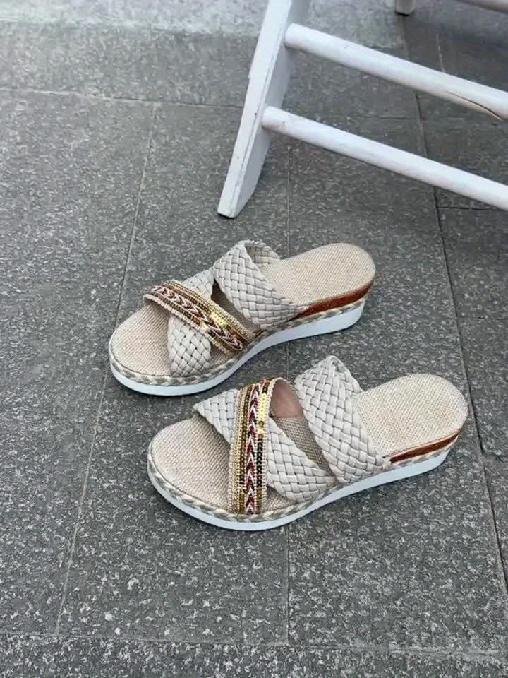 Beatrice | Women's Woven Slip-On Sandals