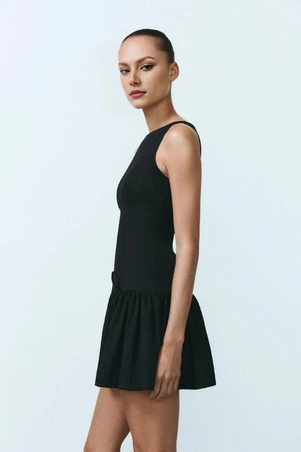 Florence Bow Ruffle Mini Dress