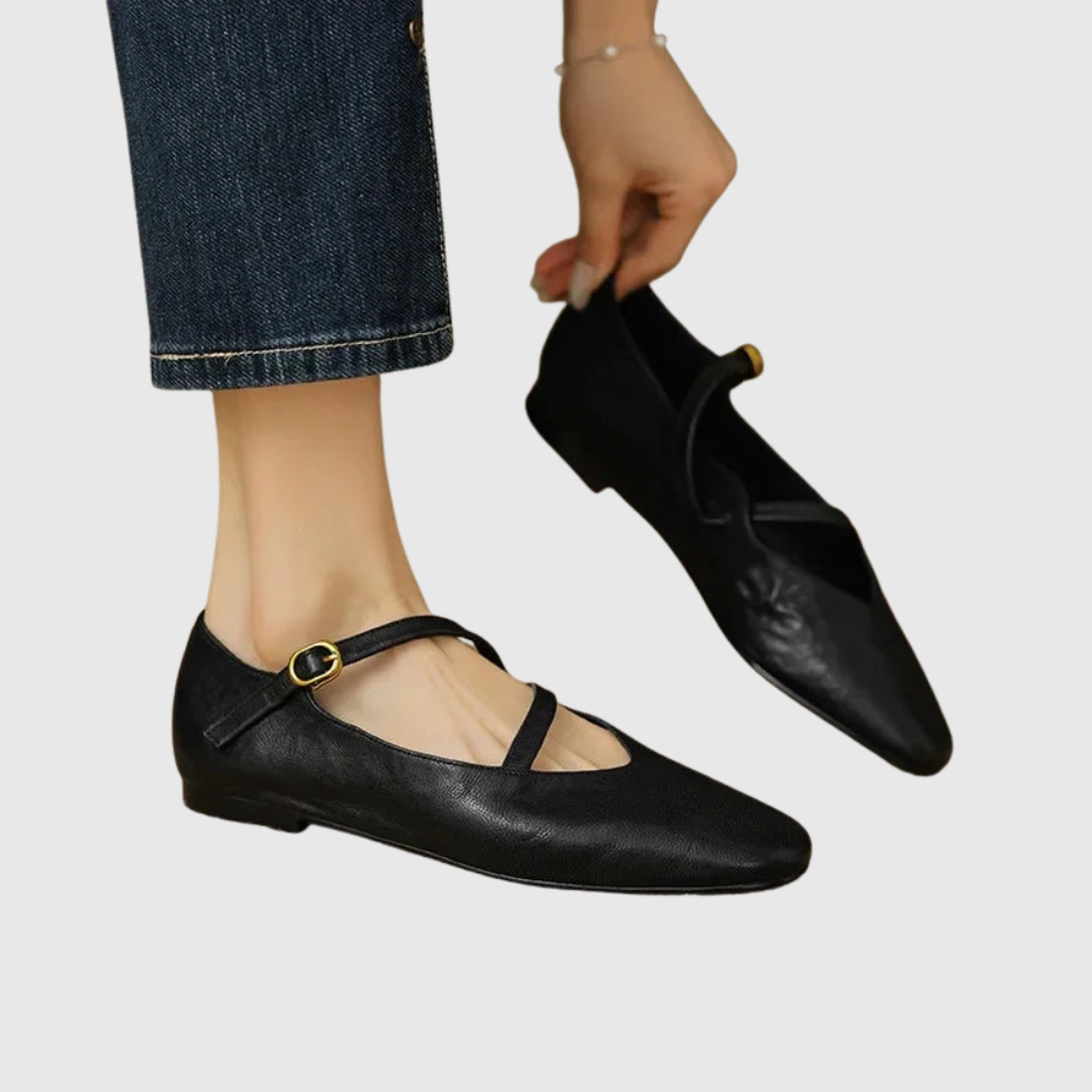 Elora Leather Flats