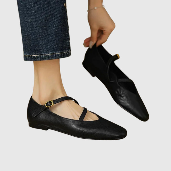 Elora Leather Flats