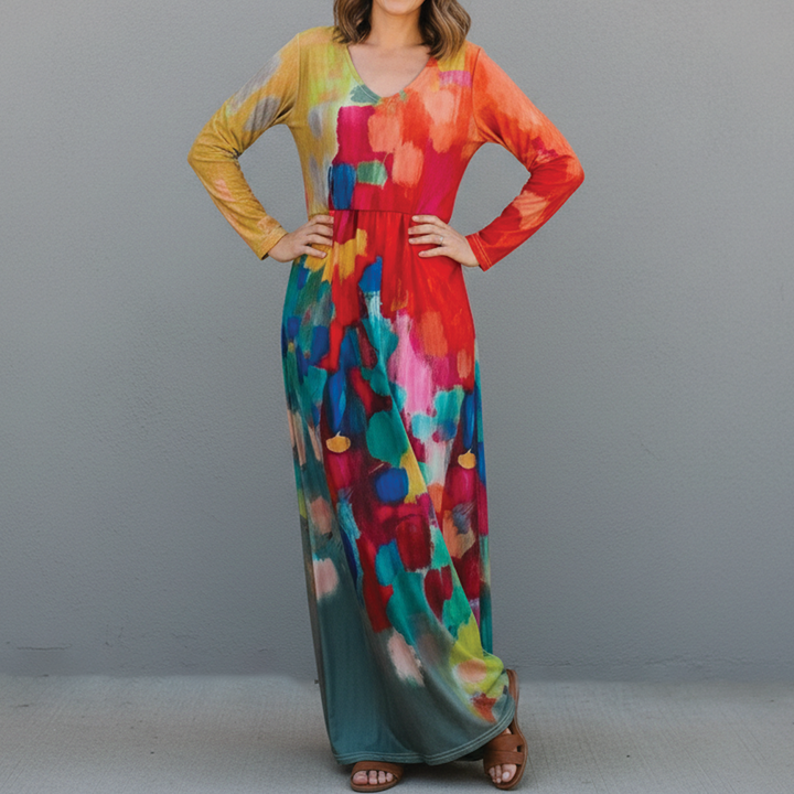 Brenda - V-Neck Midi Dress